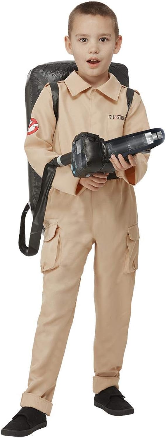 Smiffys Ghostbusters Child's Costume Jumpsuit with Inflatable Backpack (52569S)