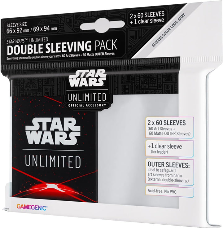 Gamegenic Star Wars Unlimited Double Sleeving Pack - Space Red Trading Card Accessories (GGS15036ML)