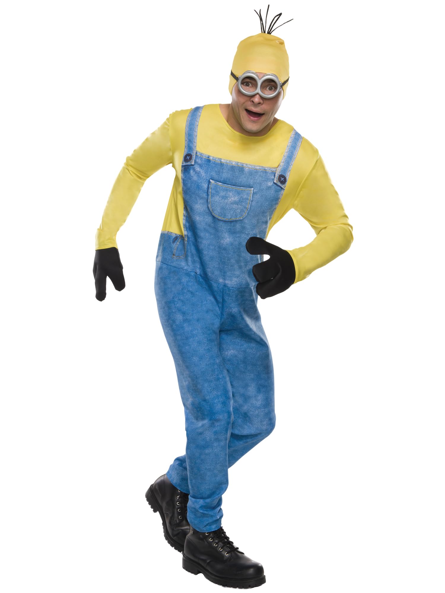 Rubies Official Minion Kevin Costume for Adults | Standard Size | Includes Jumpsuit, Headpiece, Gloves & Goggles