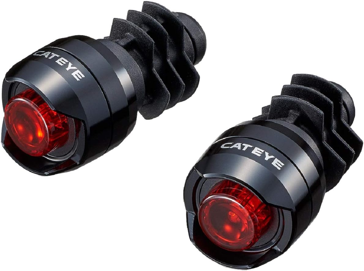 CatEye CALSOBEB Orb BarEnd Light Set - Aluminum Bike Safety Lights for Road Handlebars 1