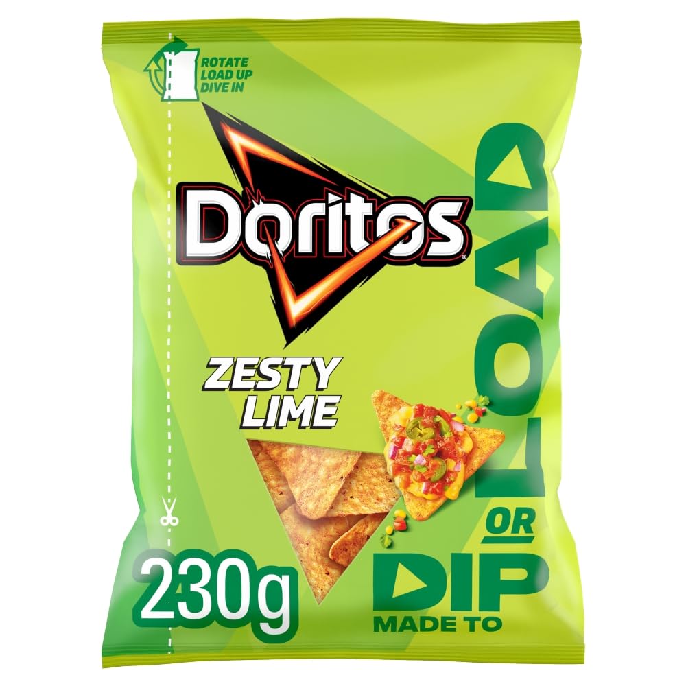 Doritos Zesty Lime Tortilla Chips - 230g Bag 4