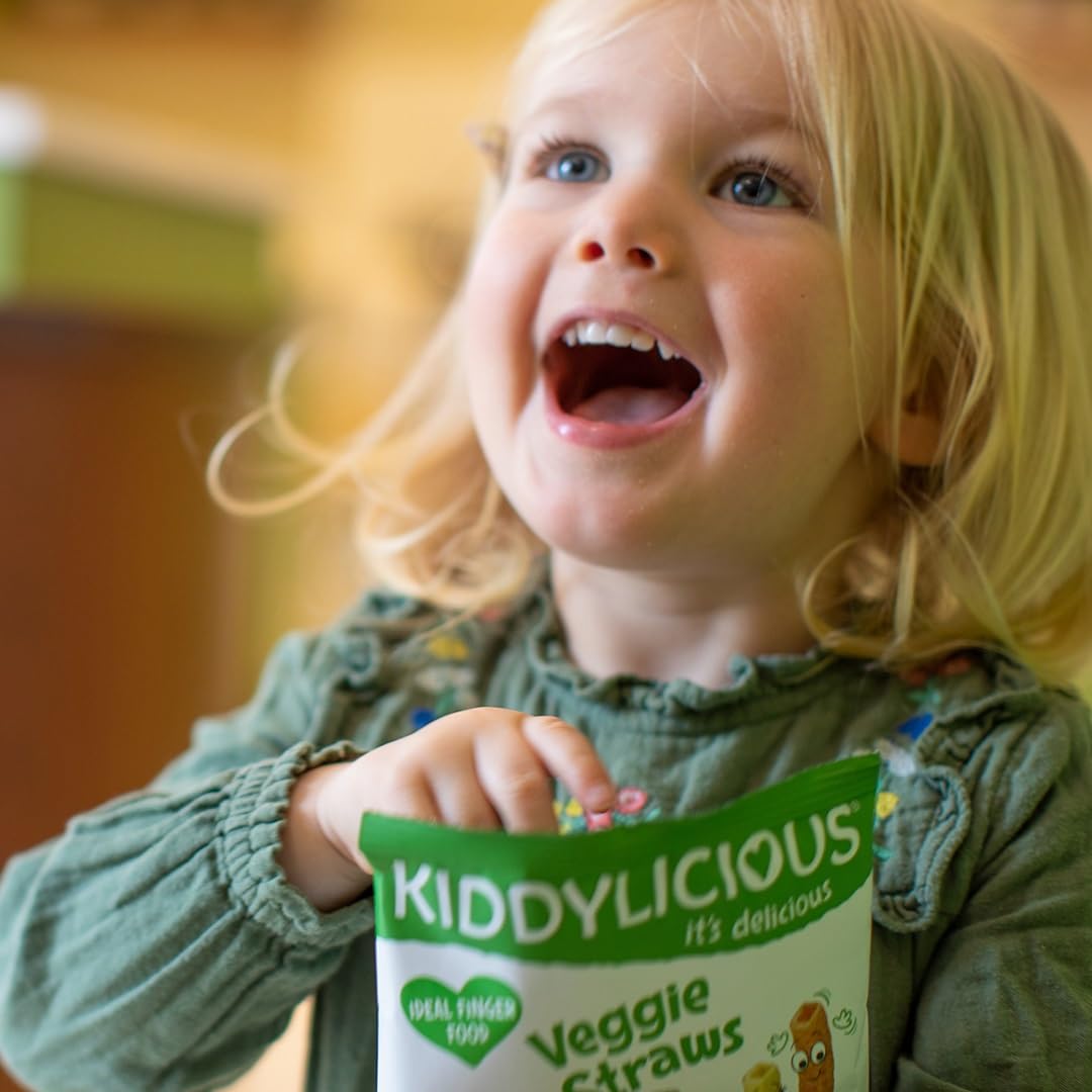 Kiddylicious Veggie Straws - Tomato, Kale & Spinach Flavoured Potato Snacks for Kids 9+ Months 2
