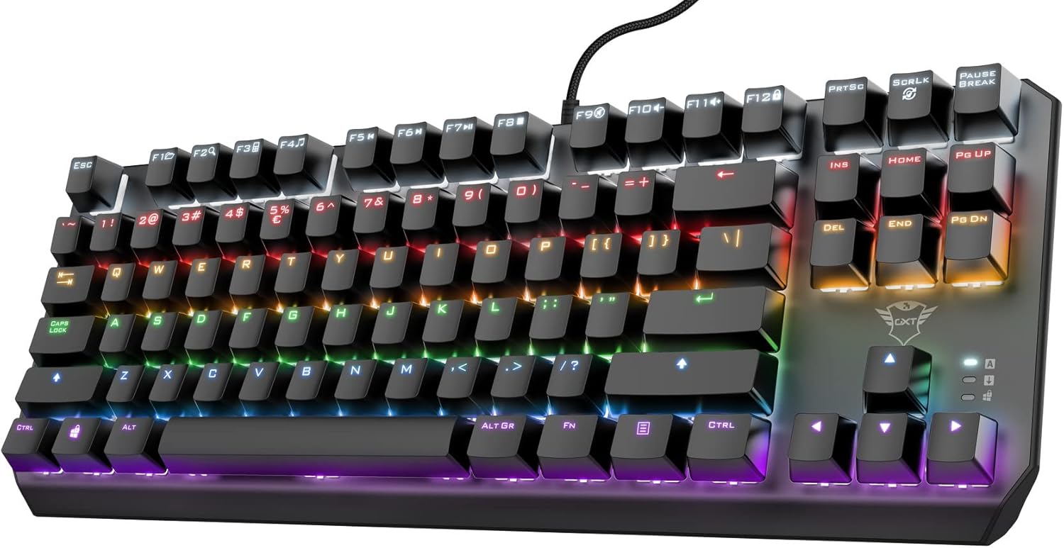 Trust Gaming GXT 834 Callaz TKL Mechanical Gaming Keyboard – UK Layout, Black, Outemu Red Switches 1