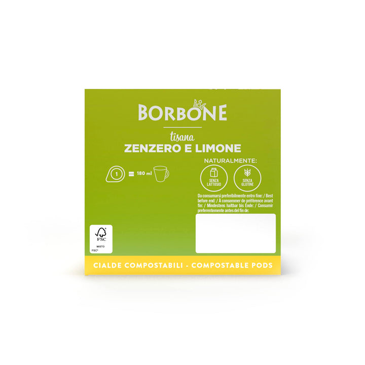 Caffè Borbone Ginger and Lemon Infusion - 72 Pods (4 Packs of 18) - ESE Compatible