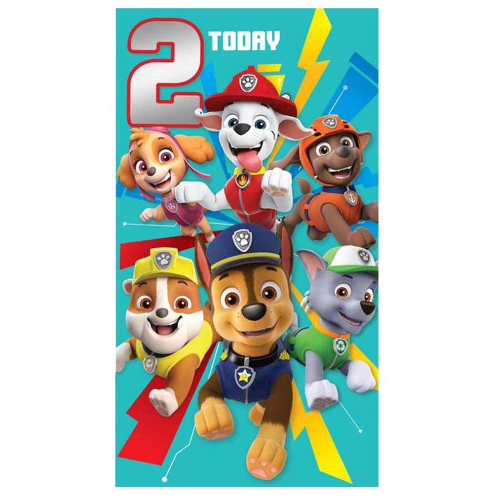 Danilo Promotions LTD Paw Patrol Official Birthday Card | Age 2 | A6 Size