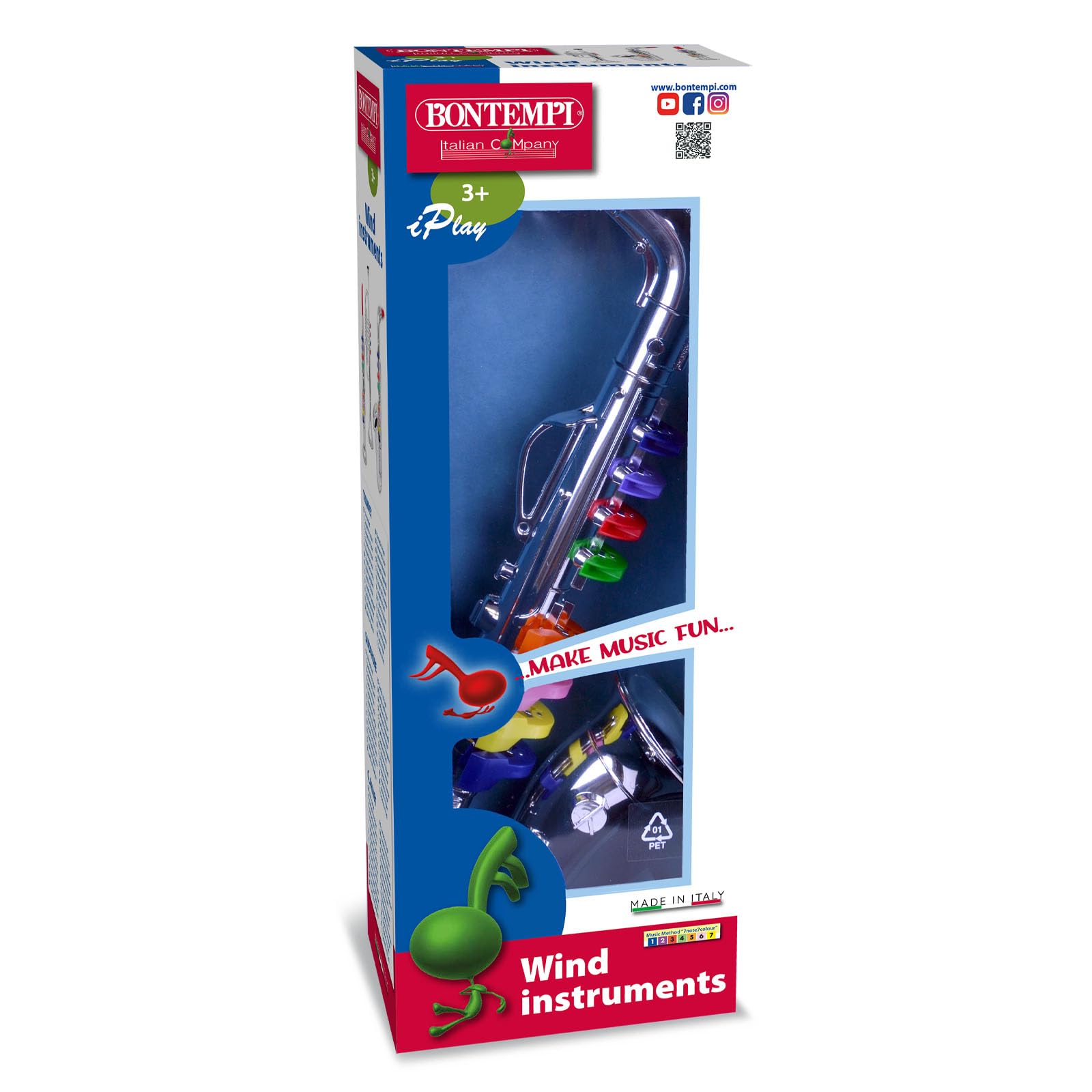 Bontempi 8-Note Saxophone with Colored Keys, 42 cm, Multi-Color 7
