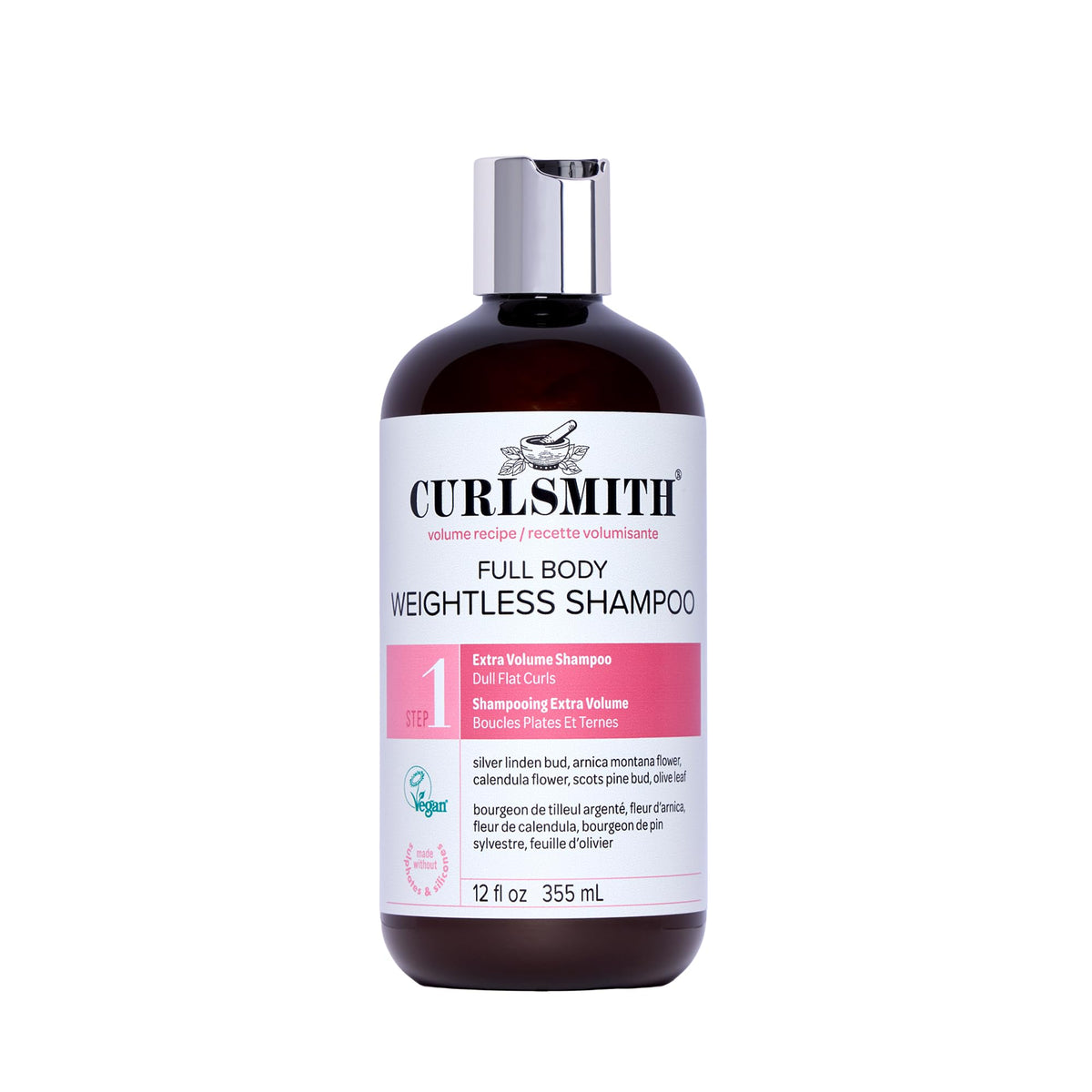 Curlsmith Full Body Weightless Cleanser Volumizing Shampoo for Wavy, Curly Hair - 355 ml