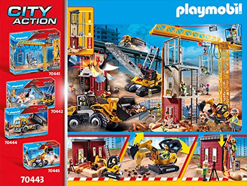 Playmobil City Action Small Excavator with Movable Bucket & 2 Construction Figures (70443) 3