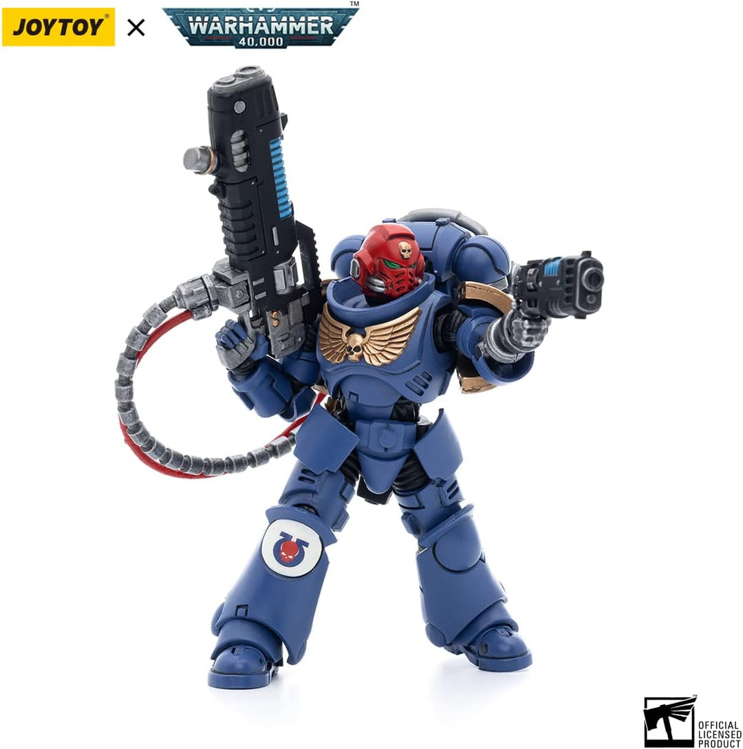 Bloomage Joytoy Warhammer 40K Ultramarines Hellblasters Sergeant Ulaxes Action Figure (JT5352)