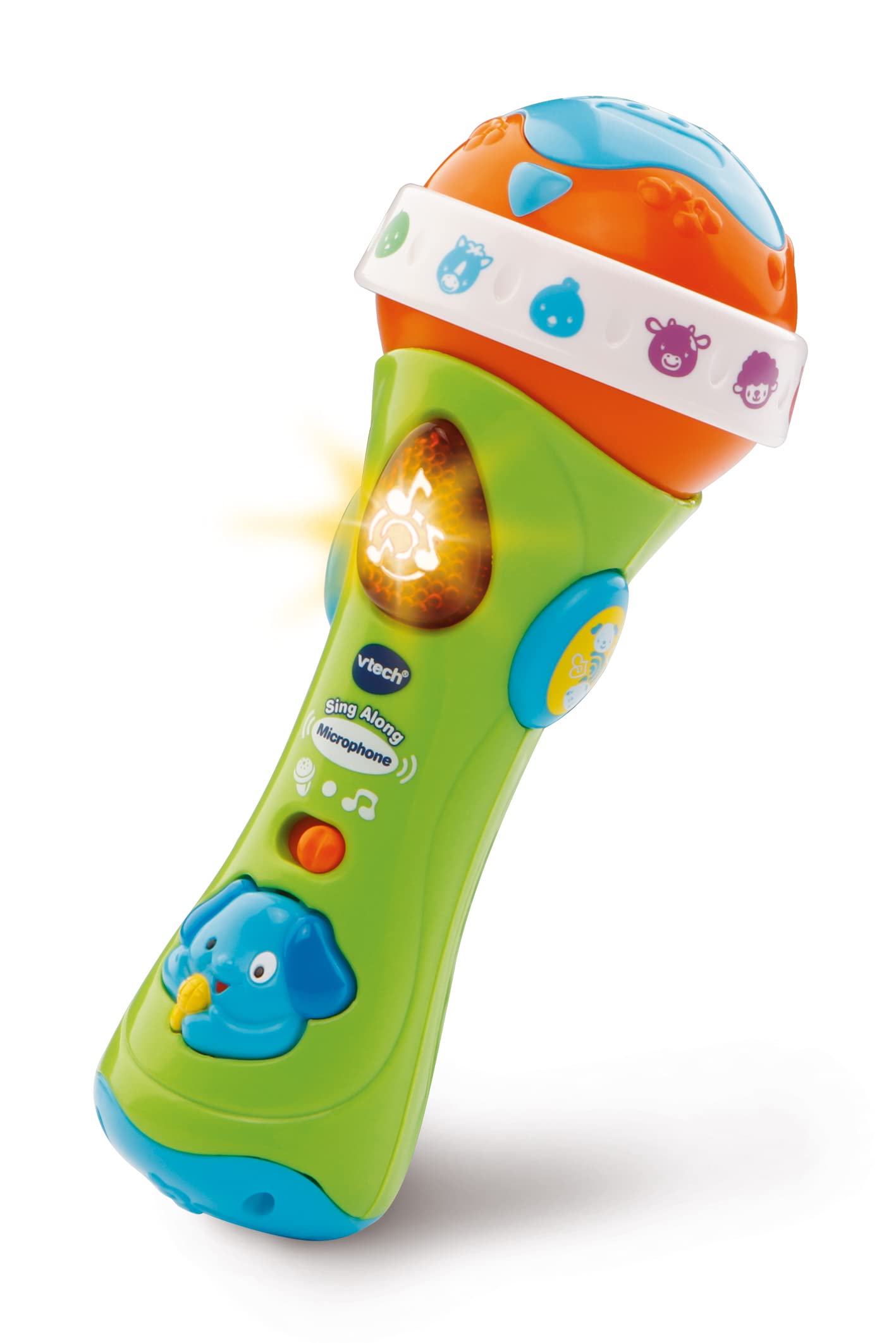 VTech Sing Along Microphone for Kids - Amplified Voice Effect | Animal Sounds | Ages 1-3+