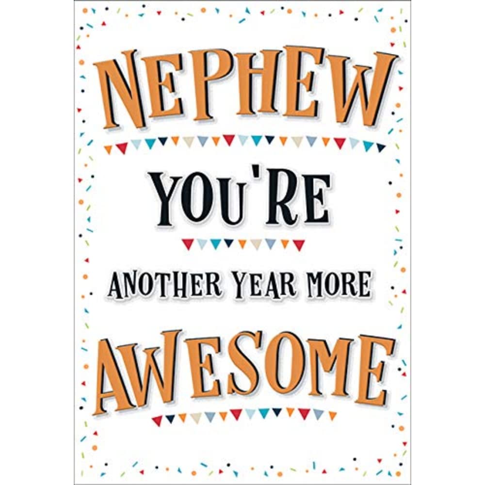 Piccadilly Greetings Modern Birthday Card for Nephew | 7 x 5 Inches | Designed and Made in the UK