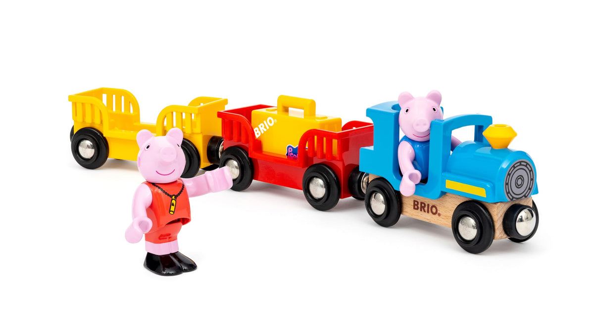 BRIO Peppa Pig Train - Wooden Playset for Ages 3+ | FSC-Certified Wood & Plastic | Multicolor