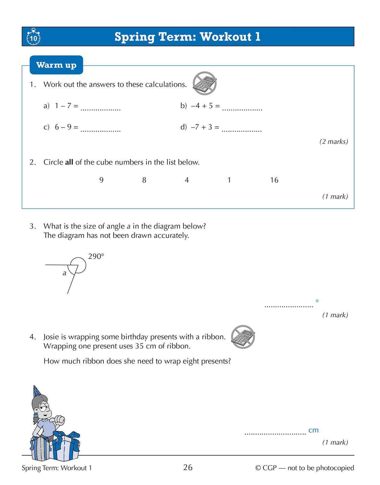 CGP New KS3 Maths 10-Minute Weekly Workouts - Year 7 | Catch-up & Home Learning