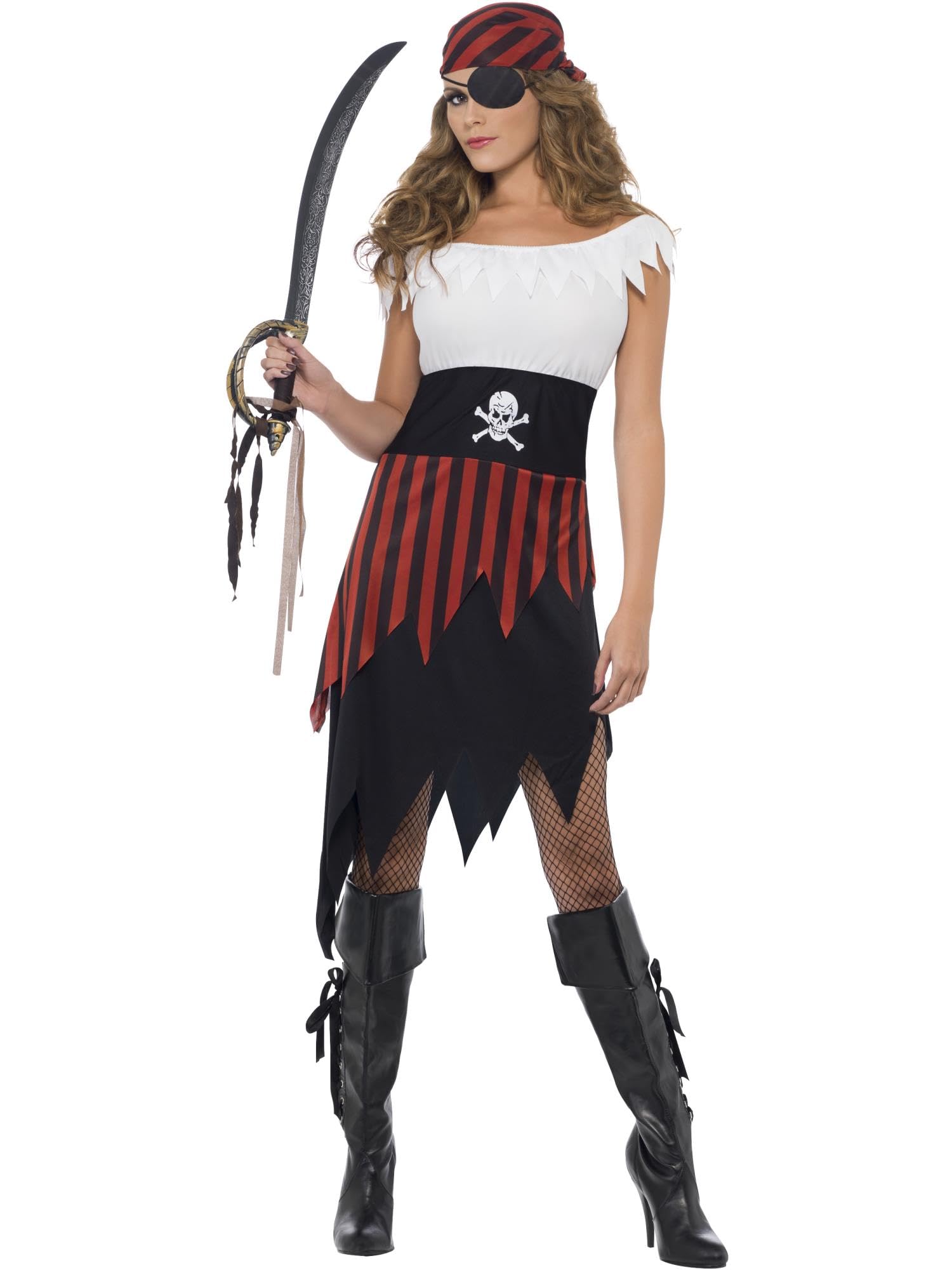 Smiffys Pirate Wench Costume - Black S (UK 8-10) 1