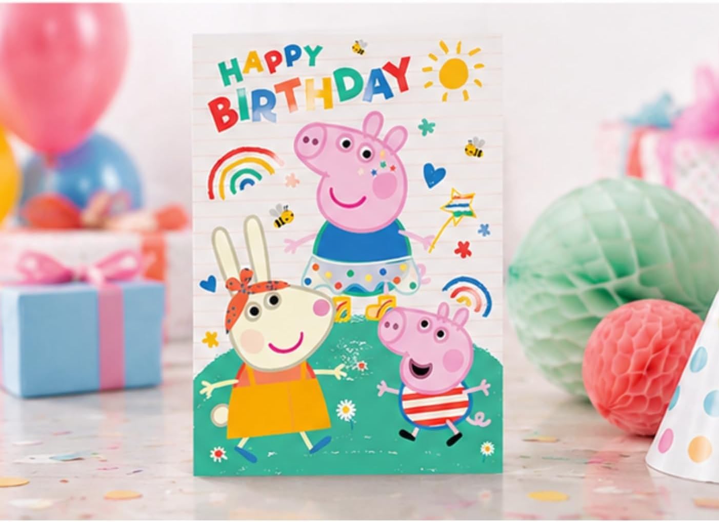Danilo Promotions LTD Peppa Pig Musical Birthday Card | Sound Feature | Mixed Color