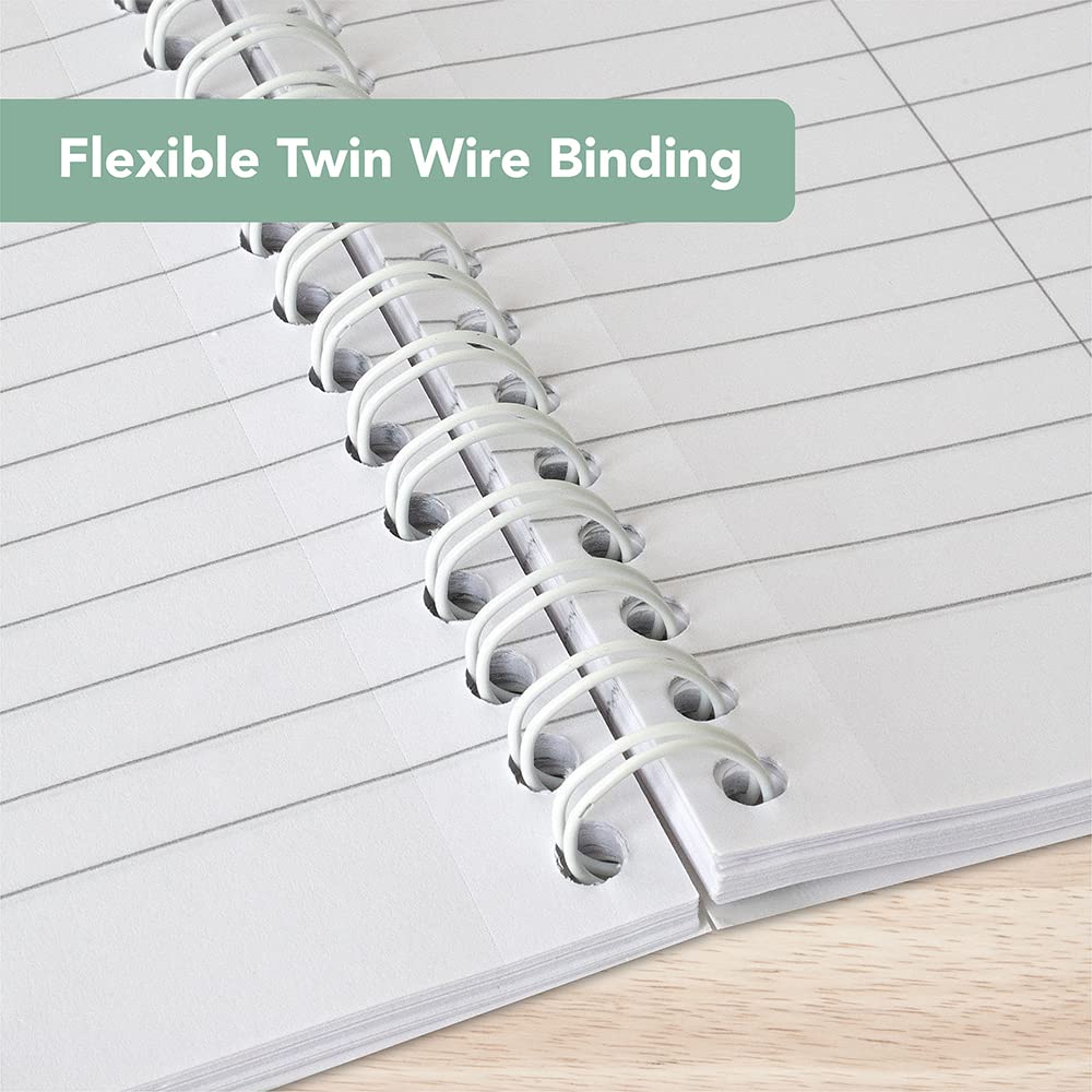 SUMMIT A5 Wirebound Notebook - Ruled, 160 Pages, Animal Print | Twin Wire Binding | PEFC Certified Paper (3 Pack) 3
