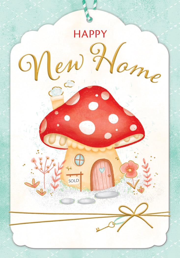 Piccadilly Greetings New Home Card Mushroom House | 7 x 5 Inches | Envelope Included 1