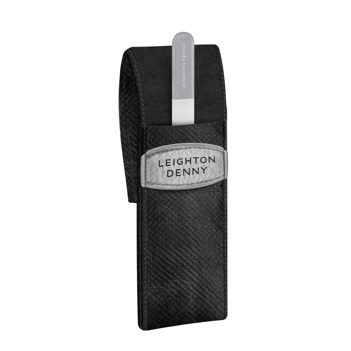 LEIGHTON DENNY Mini Crystal Nail File (90mm) with Case - Seals Nail Edge, Prevents Splitting