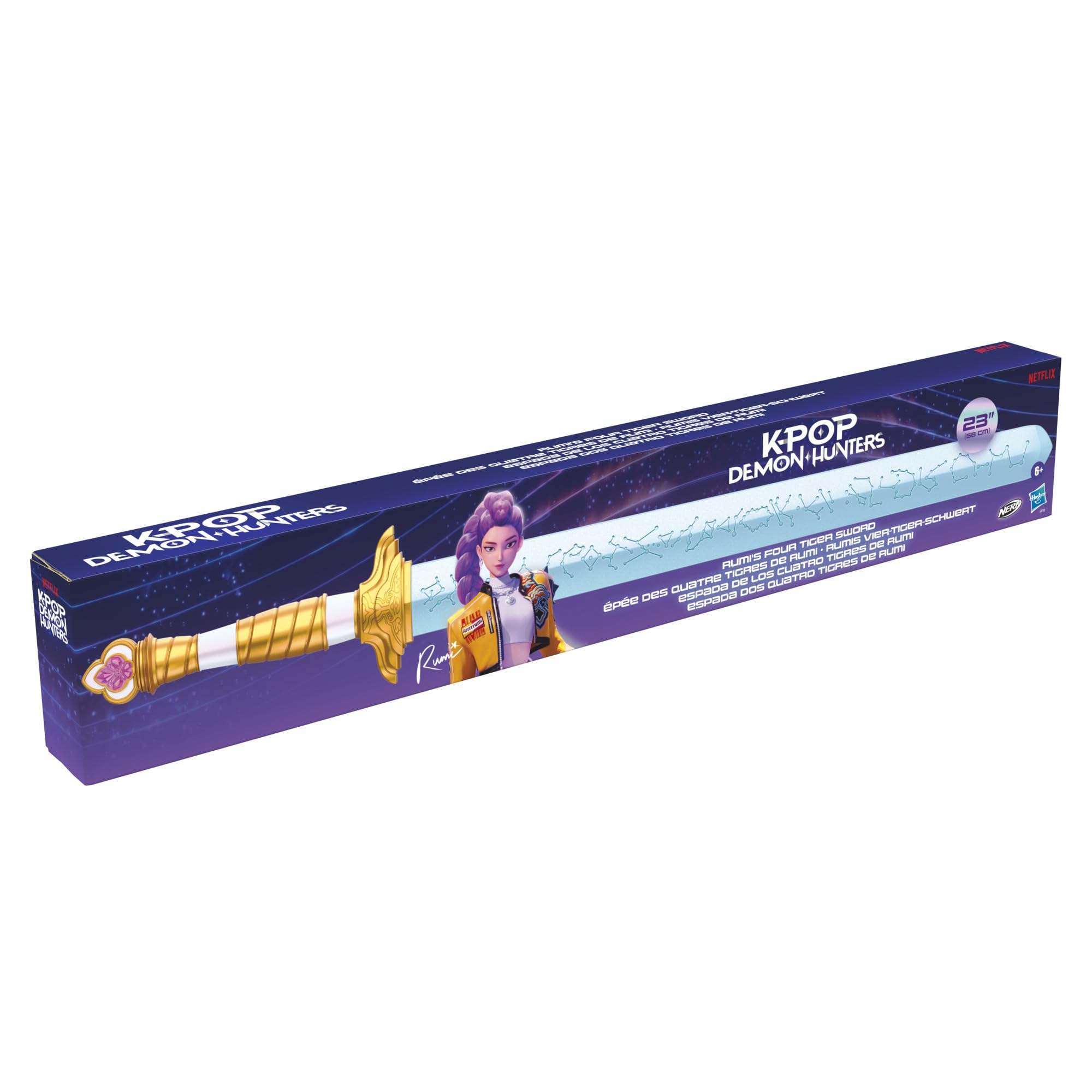 KPop Demon Hunters Nerf Rumi's Four Tiger Sword - Foam Blade, 24 Inches, Ages 6+ 3