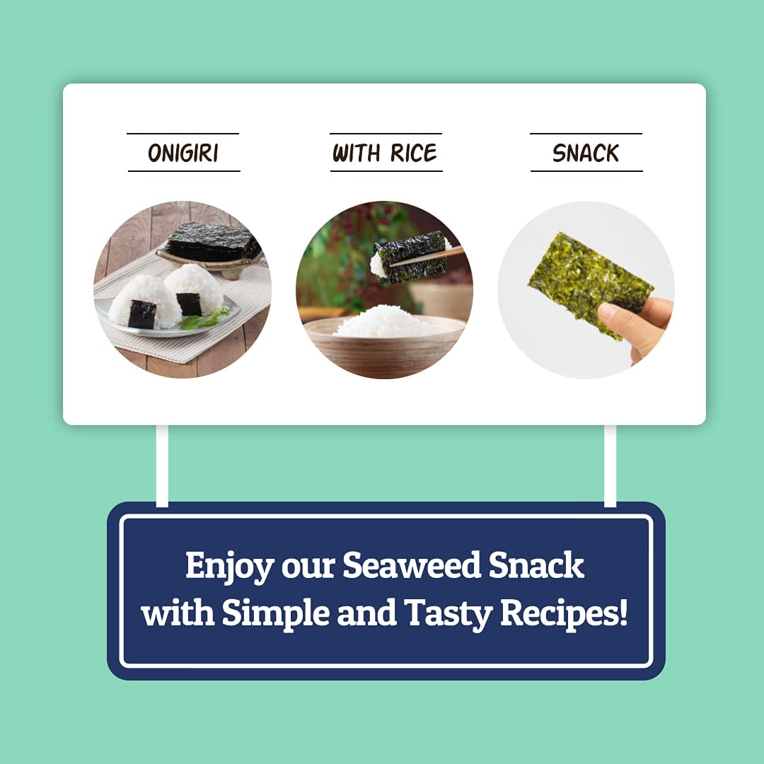 DAECHUN Organic Seaweed Snack, 20 Pack, USDA Certified, Roasted with Organic Olive Oil