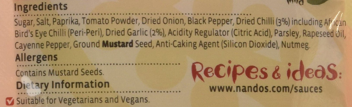 Nando's Hot Rub Poultry Seasoning - 25 g