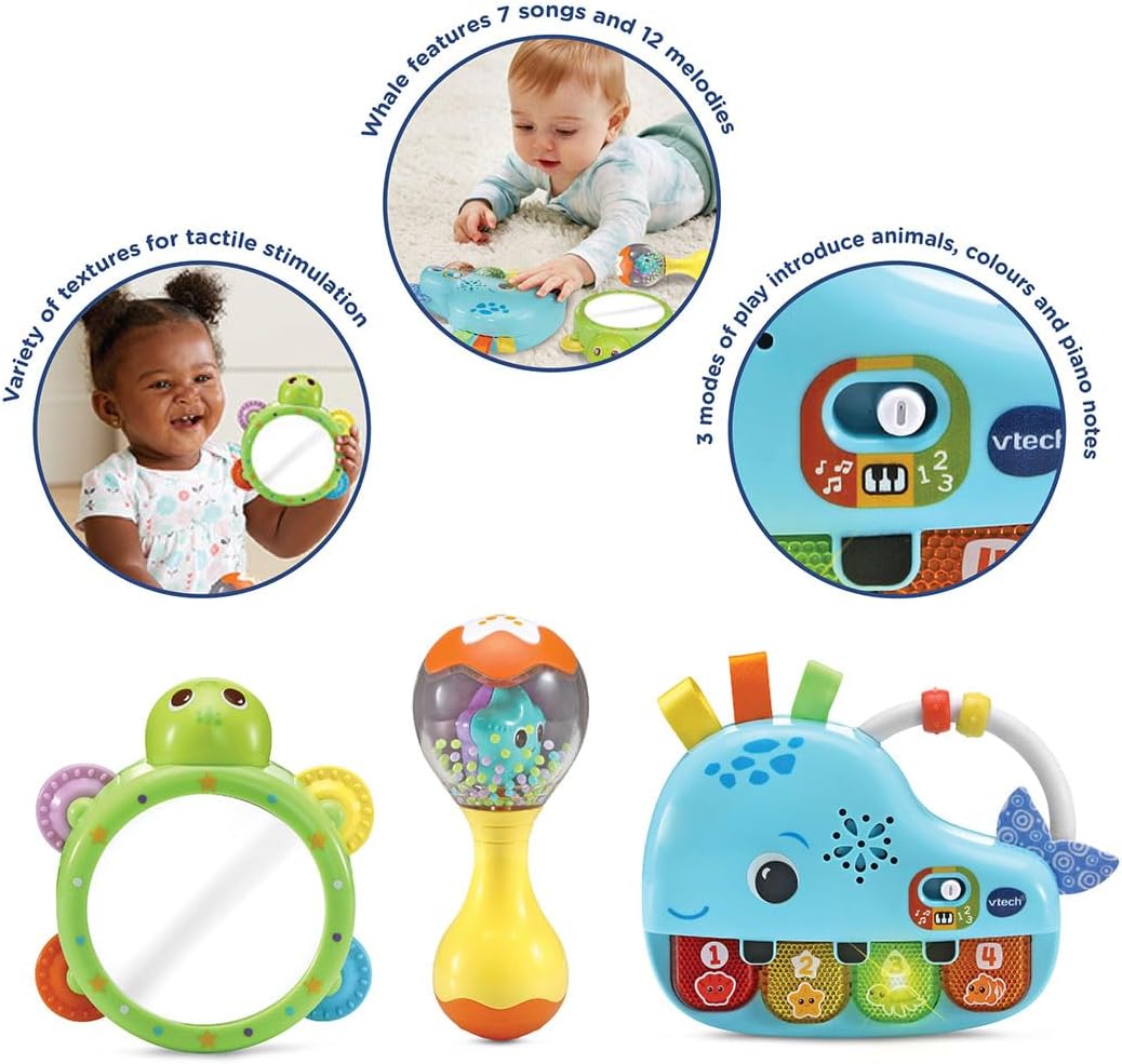VTech Baby Ocean Buddies Animal Band - Interactive Musical Toy for 3 Months+ 4