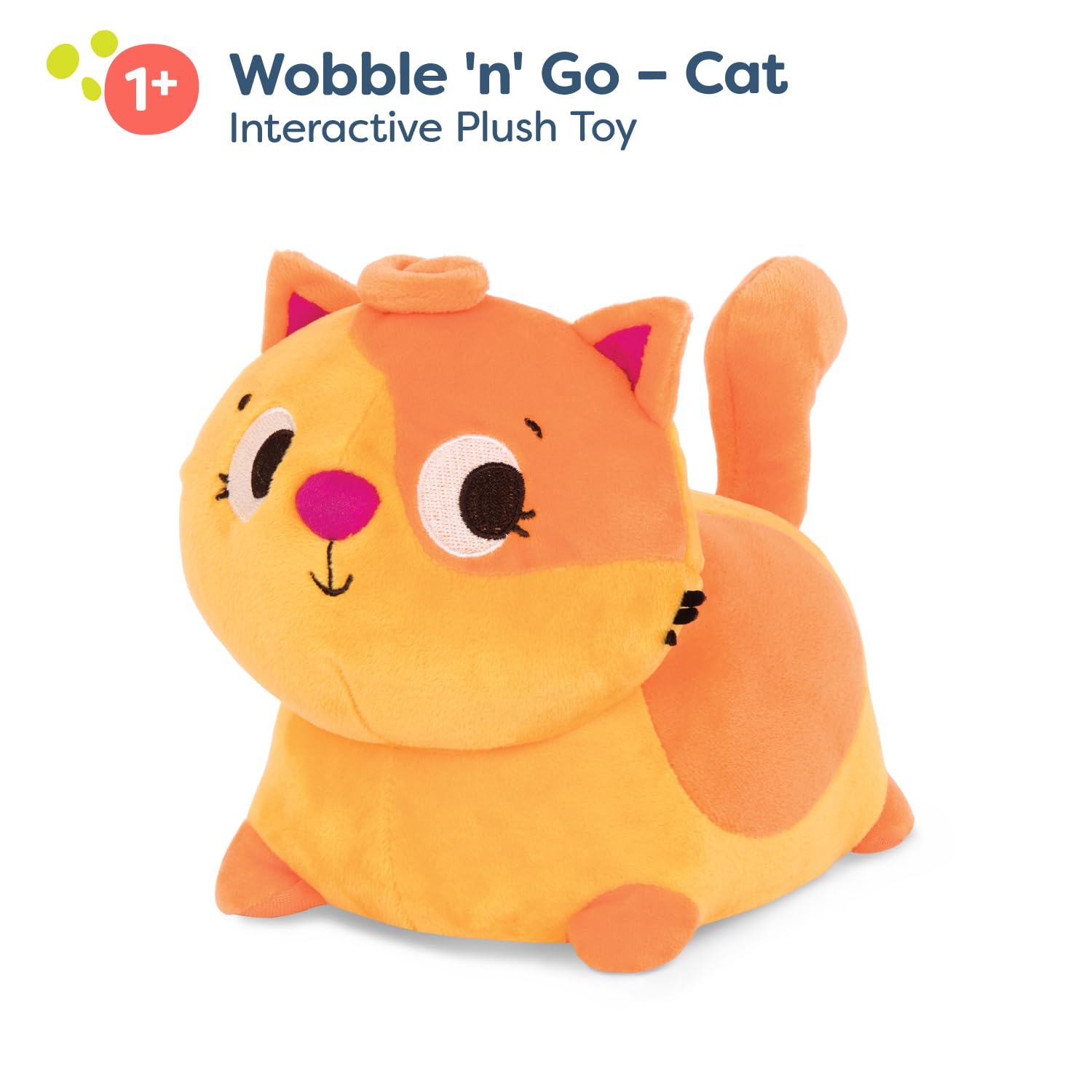 B. toys Plush Crawling Cat - Interactive Meowing Toy | Ages 6m+ | 6.25 inches 5