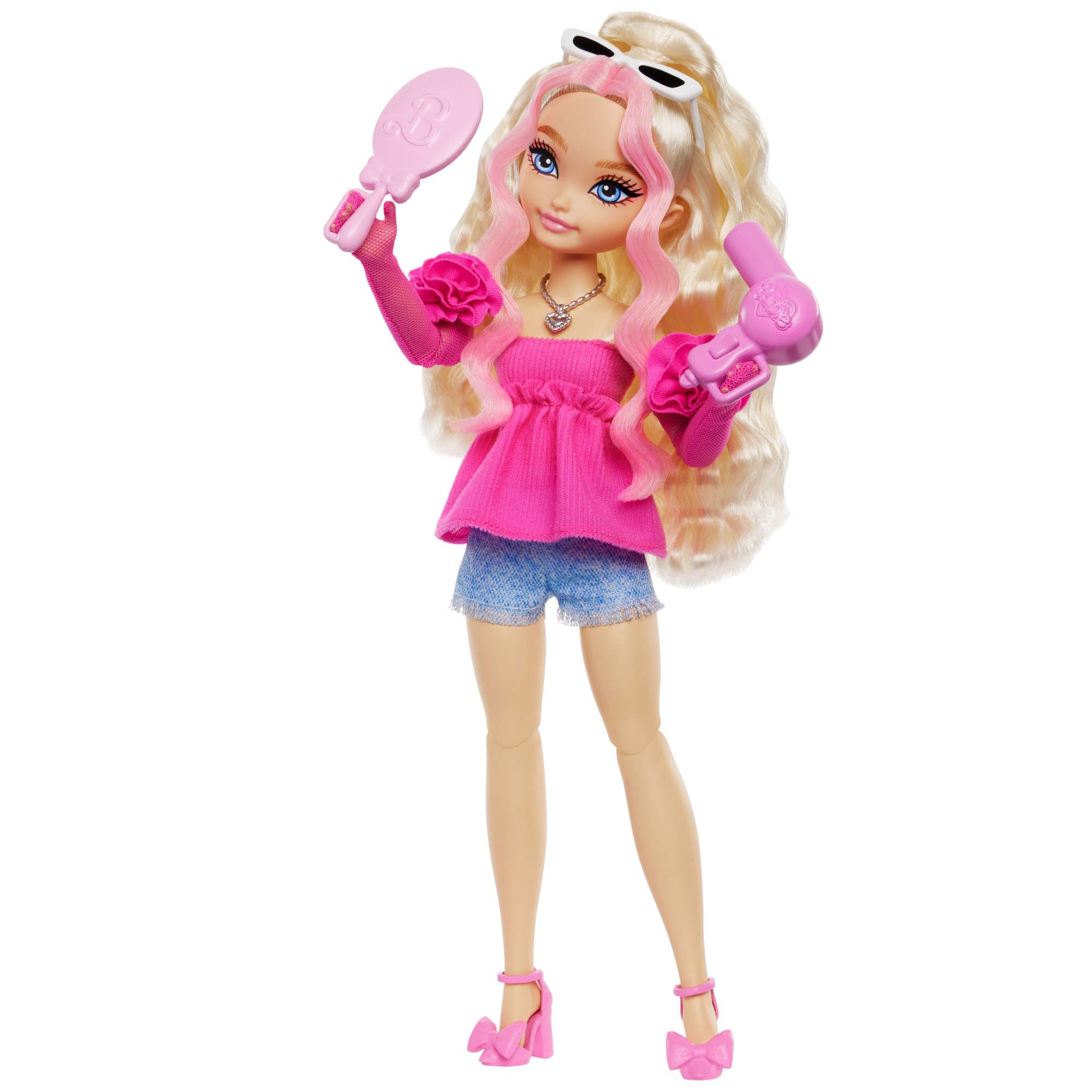 Barbie Dream Besties Playset - Barbie "Malibu" Doll with 11 Makeup Accessories, Posing Fun & Styling Hair for Kids 4+ 1