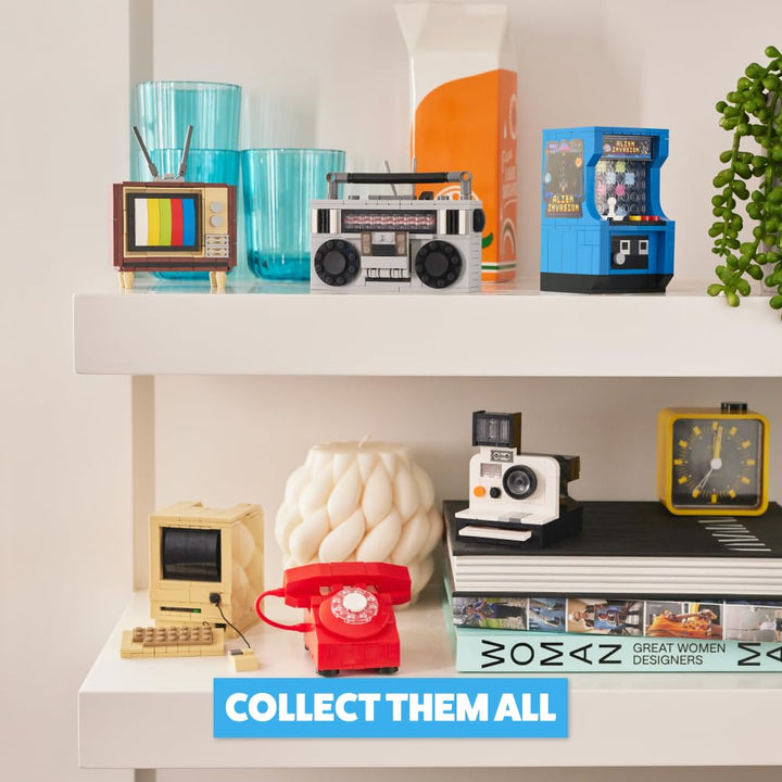 MAX Premium Retro Building Bricks - Cassette Radio Building Set for Kids 3+