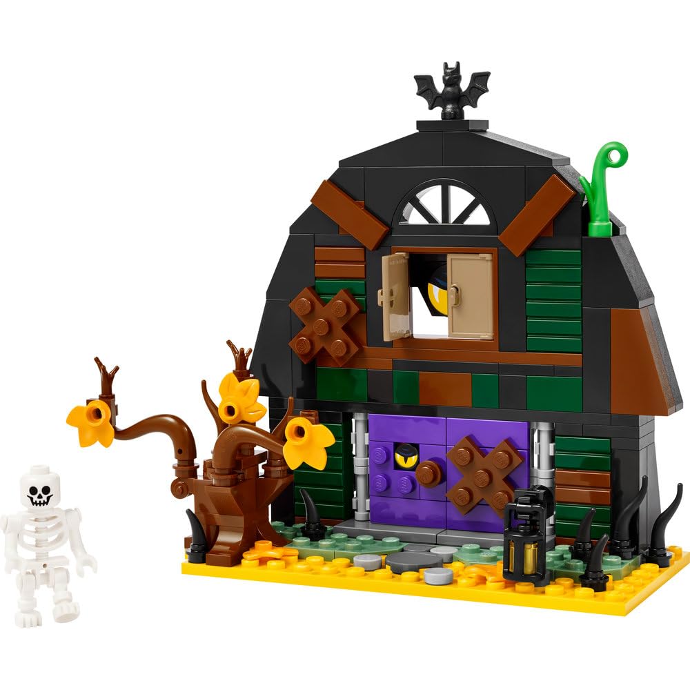 LEGO Halloween Barn - Play & Display Toy with a Skeleton Minifigure and Spo