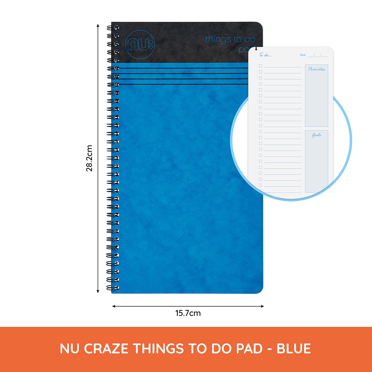 nu: Craze Cloud Things to Do Pad - Wirebound, 110 Pages, 80gsm FSC Paper | 280x160mm 2