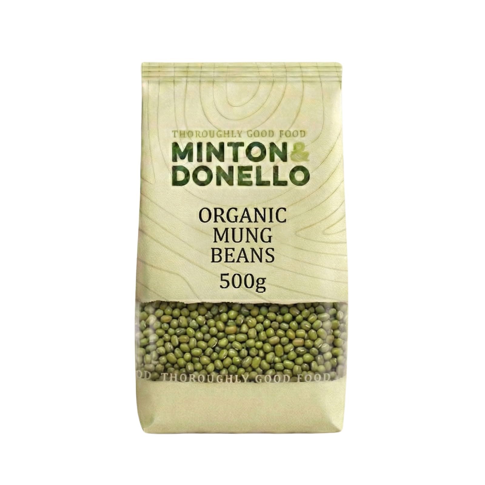 Minton & Donello Organic Mung Beans - 500g Pack | Whole Green Gram | High Protein & Fibre