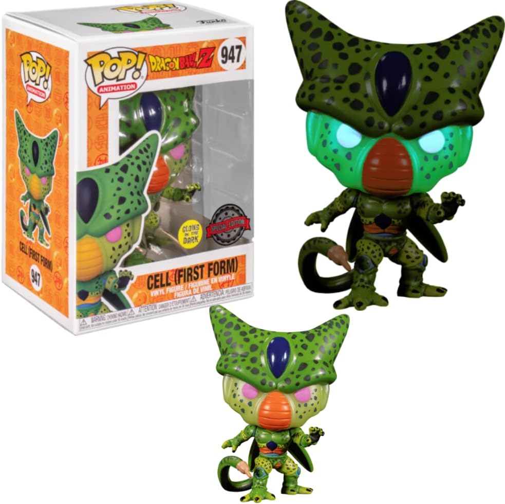 Funko Pop! Animation Dragon Ball Z - Cell (First Form) Glow in the Dark Vinyl Figure (55641)