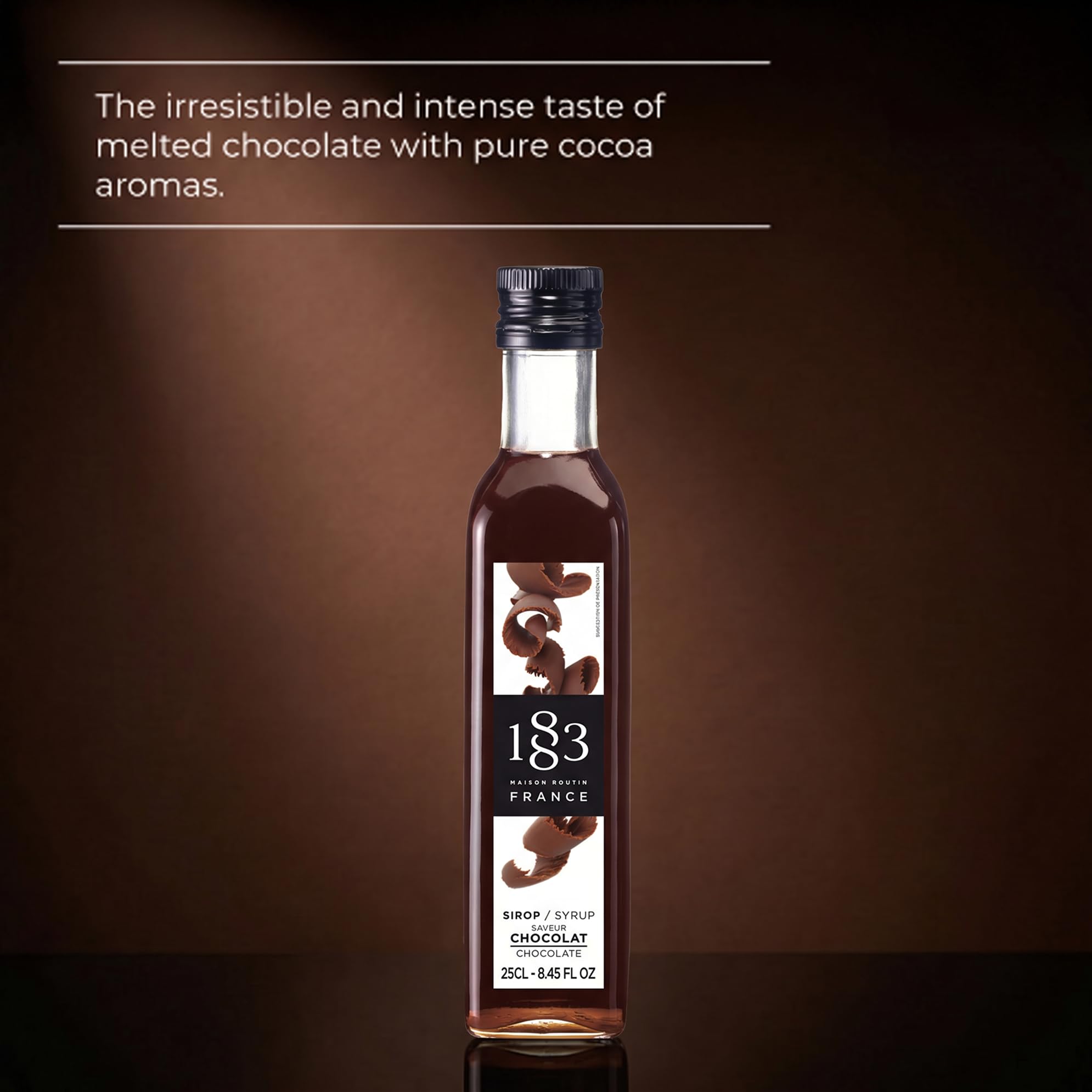 1883 Maison Routin Premium Chocolate Syrup - Rich Cocoa Flavour | 250ml Glass Bottle