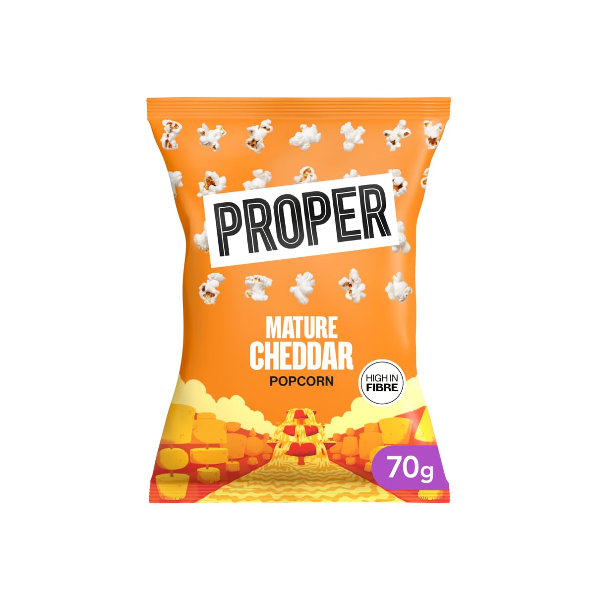 PROPER Corn Mature Cheddar Popcorn 8 X 70g 2