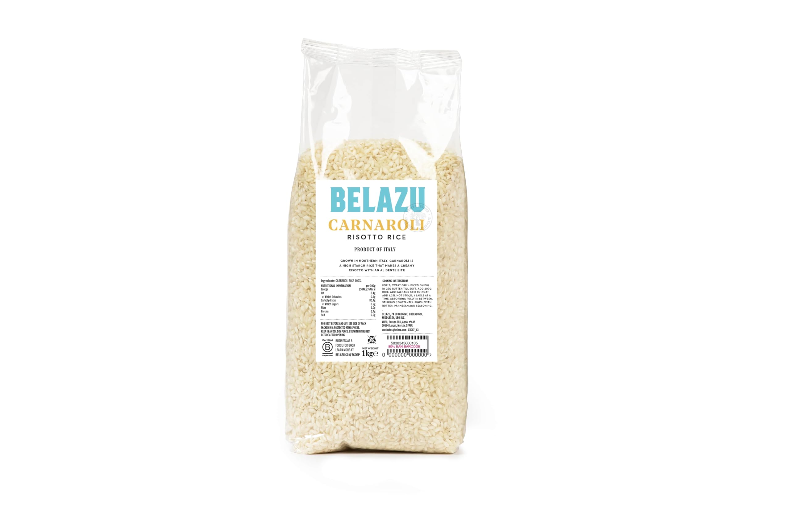 Fresh Olive Belazu Carnaroli Risotto Rice - King of Italian Rice | 1 kg 1