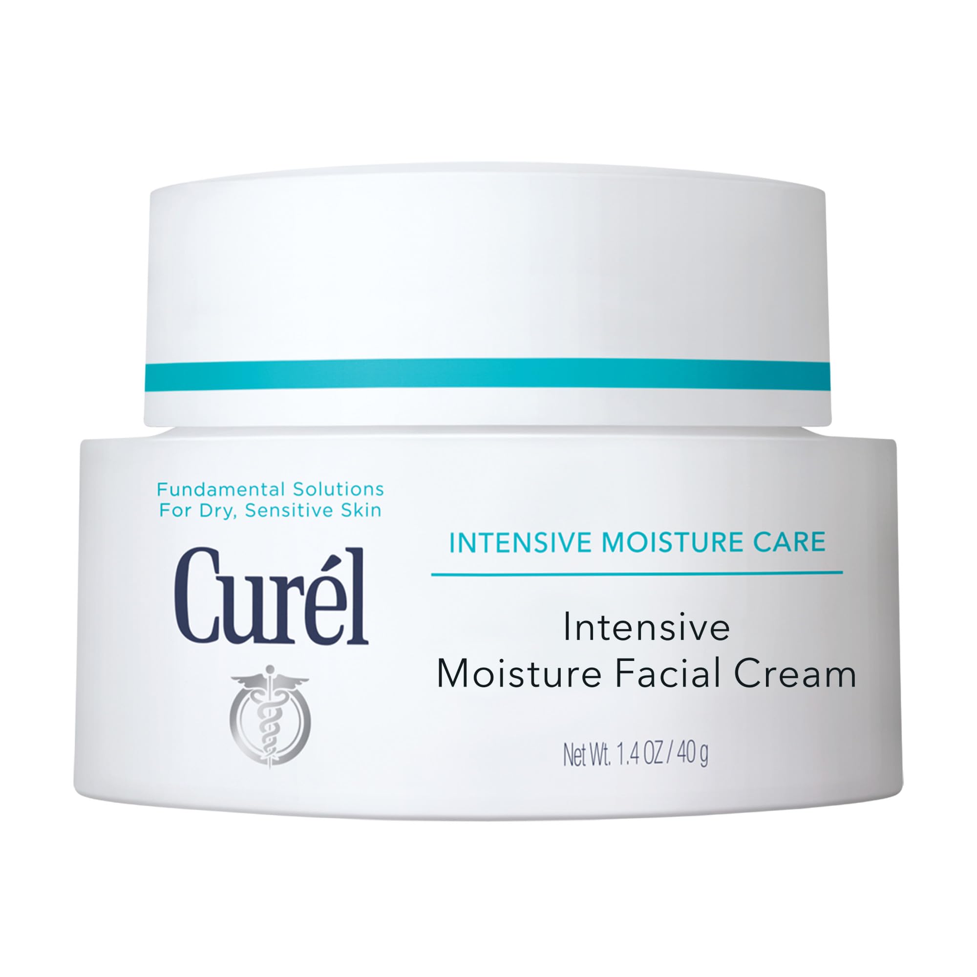 Curel Intensive Moisture Facial Cream for Dry, Sensitive Skin - 40g | Ceramide Replenishing | Fragrance Free