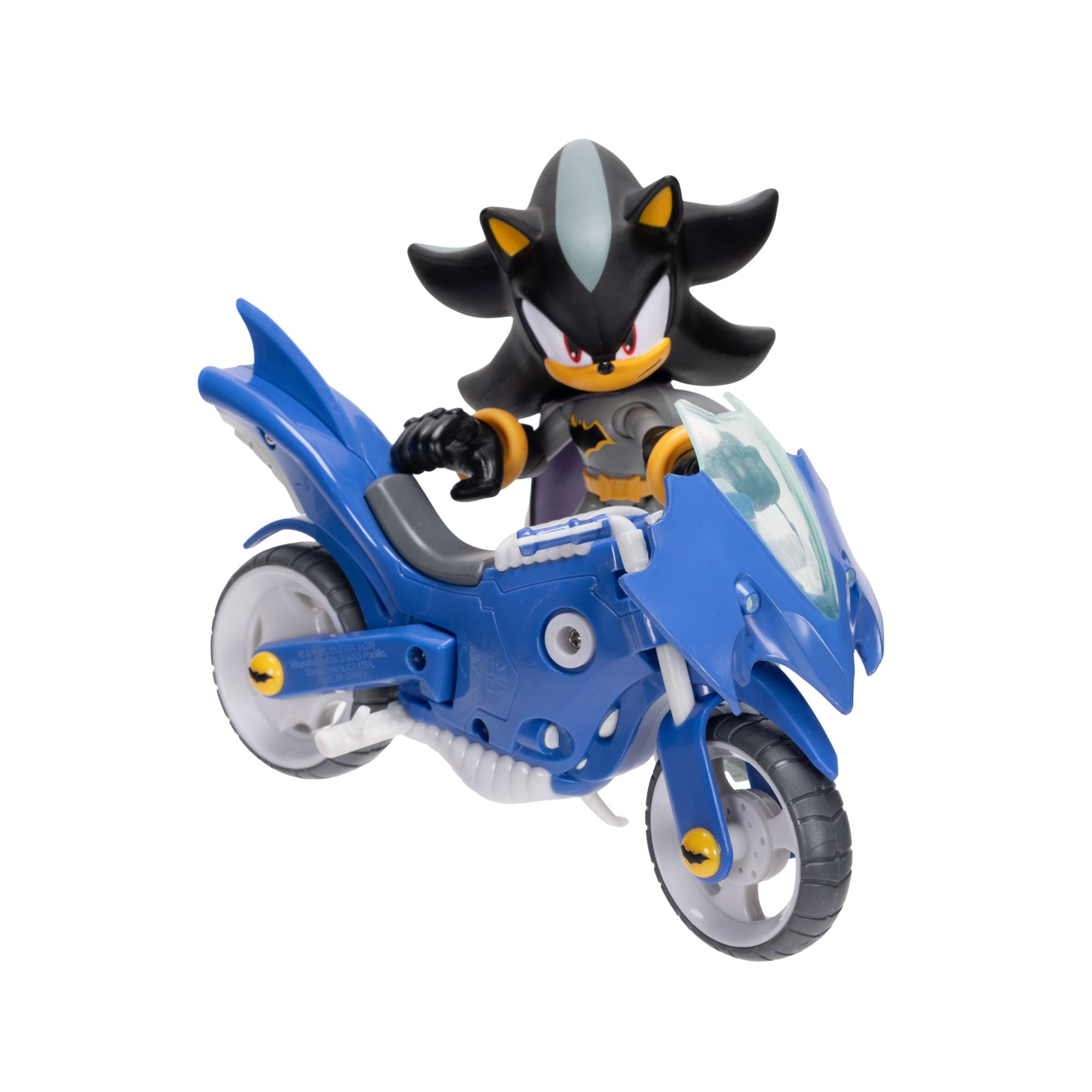 Sonic The Hedgehog Shadow as Batman & Batcycle Action Figure Set | 5-Inch Figure | 22 Points of Articulation 9