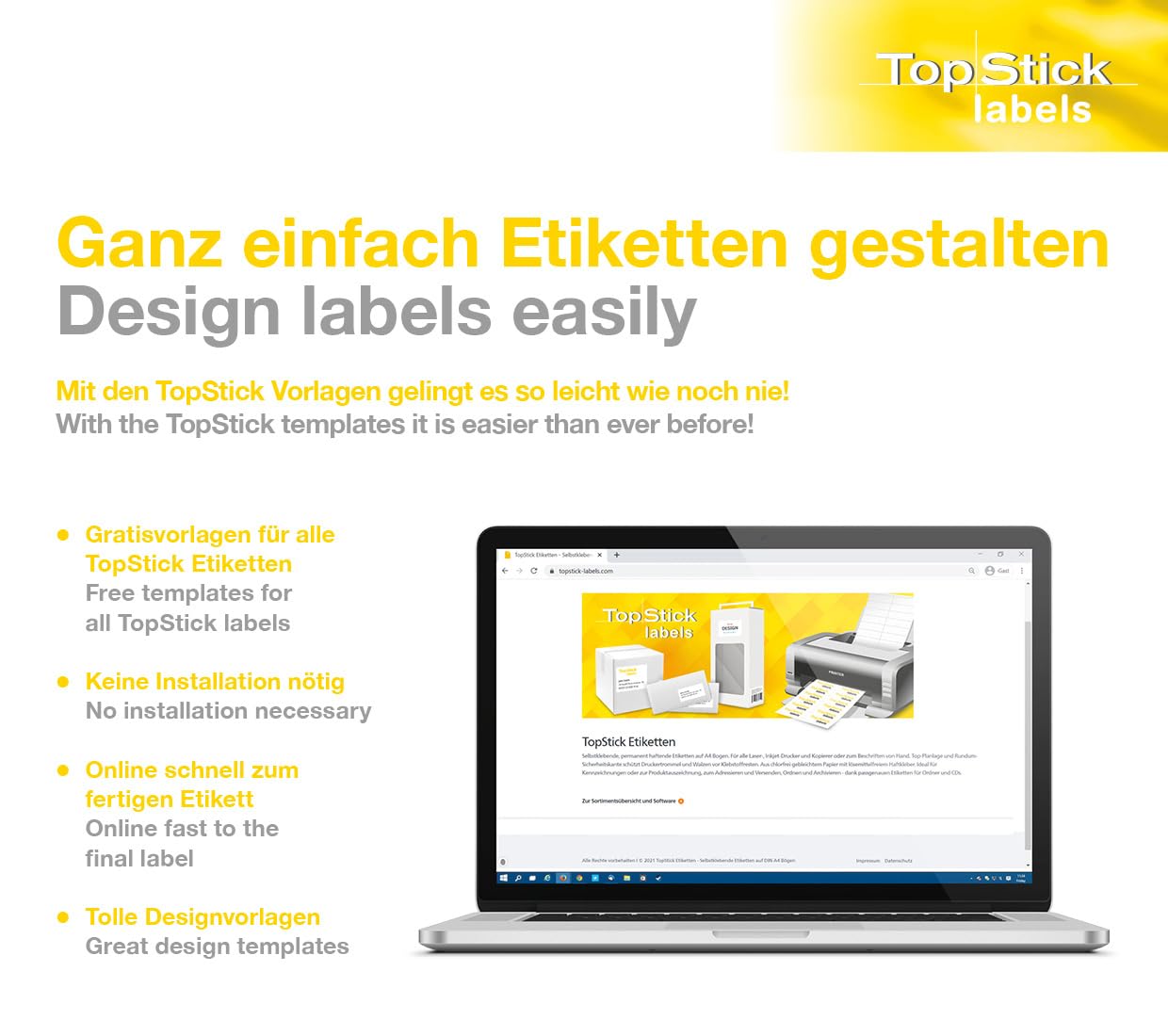 TopStick 8731 Multi-Purpose Labels - 44 Labels/Sheet, 48.3 x 25.4 mm, 100 Sheets | Laser/Inkjet Compatible 7