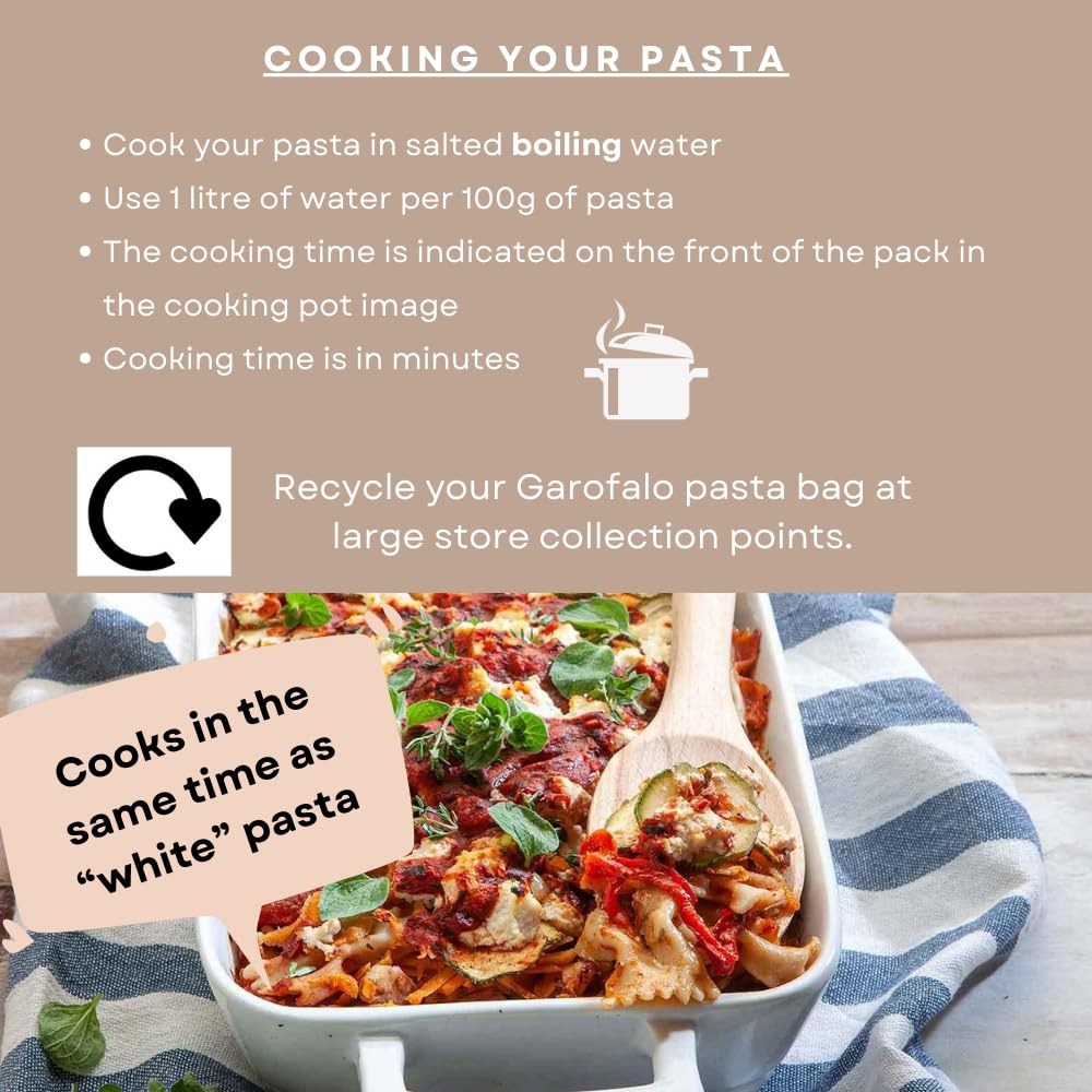 Garofalo Wholewheat Organic Farfalle Pasta - 500g | High Fibre | Protein Source 5