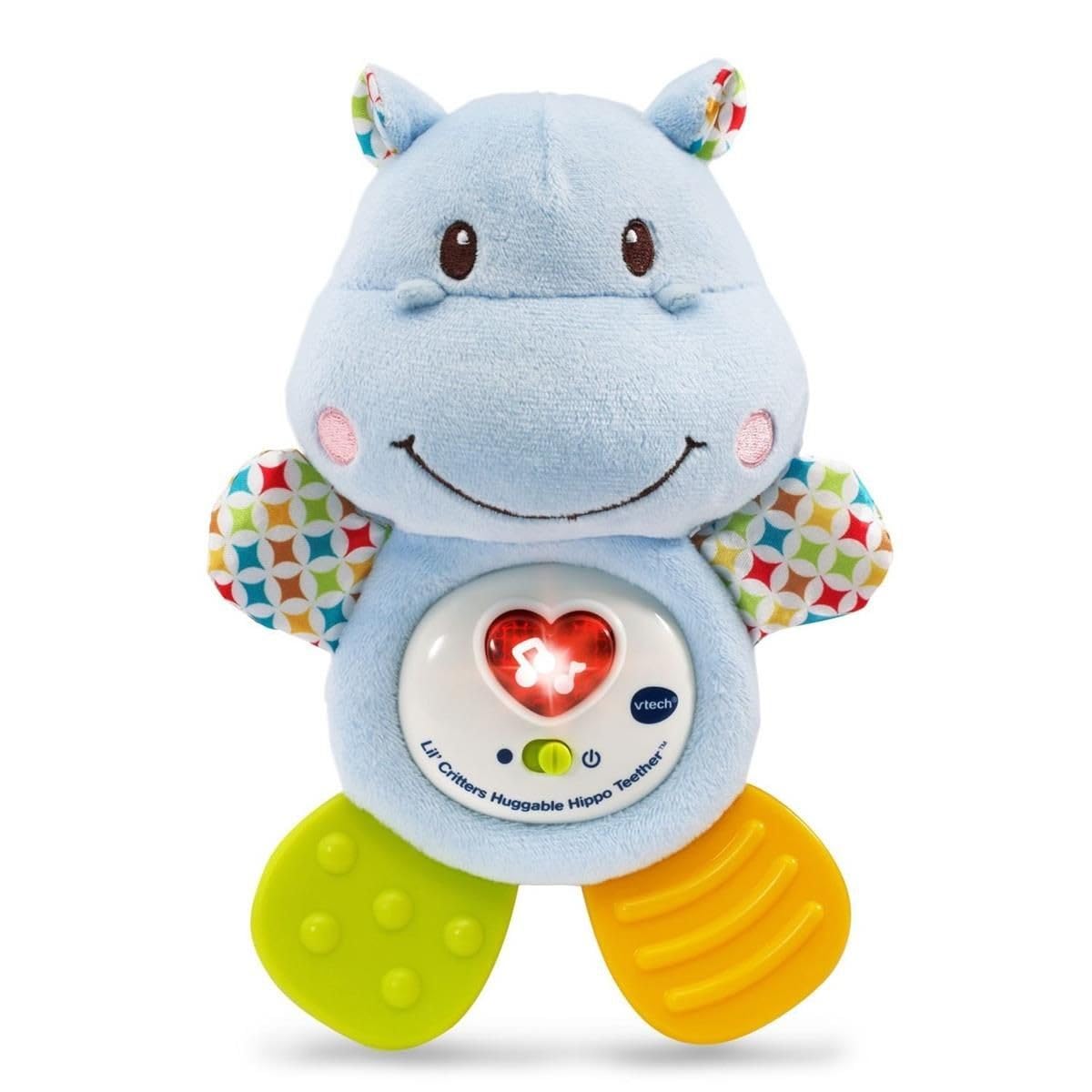 VTech Little Friendlies Hippo Teether - Soothes Gums | Musical & Light-Up | Ages 3 Months+ 1