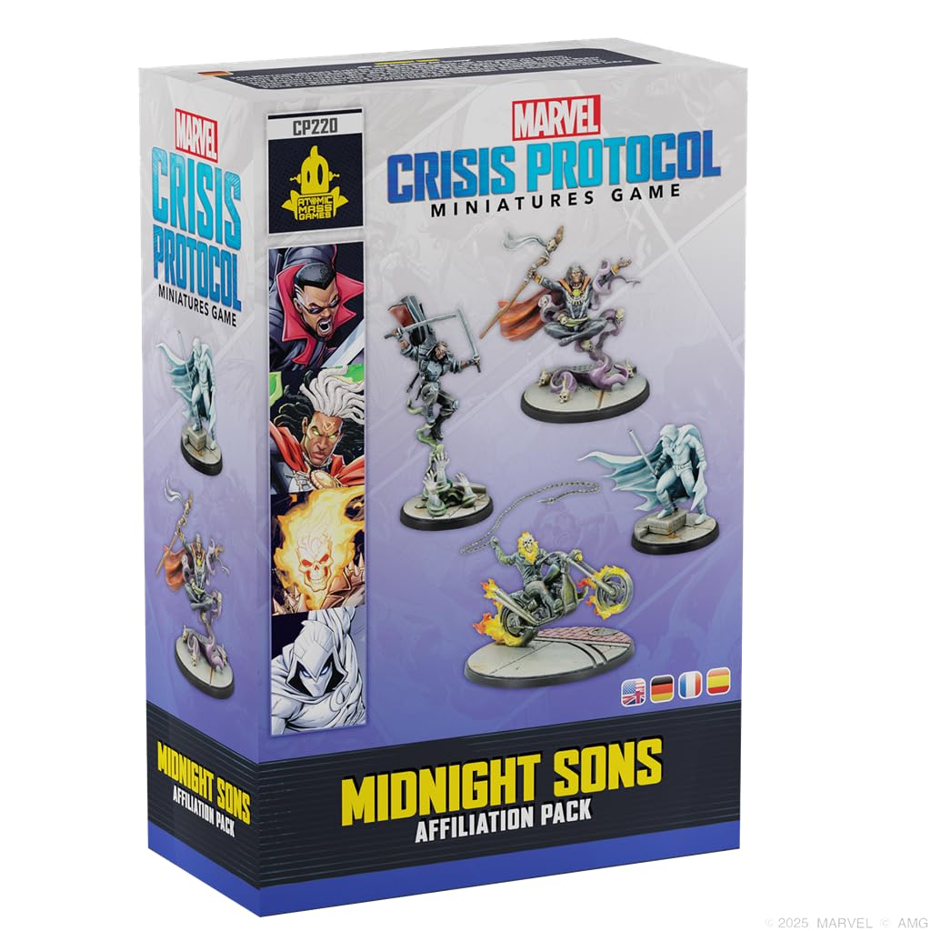 ATOMIC MASS GAMES Marvel Crisis Protocol - Midnight Sons Affiliation Pack | 4 Miniatures | Multilingual 1