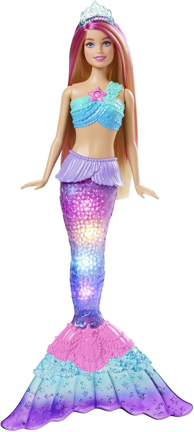 Barbie Dreamtopia Twinkle Lights Mermaid Doll - Light-Up Feature, Ages 3 to 9 1