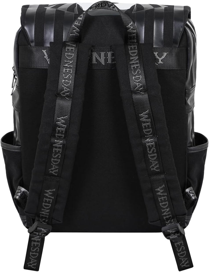 Wednesday Retro-Inspired Oxford Backpack, Black (06009)