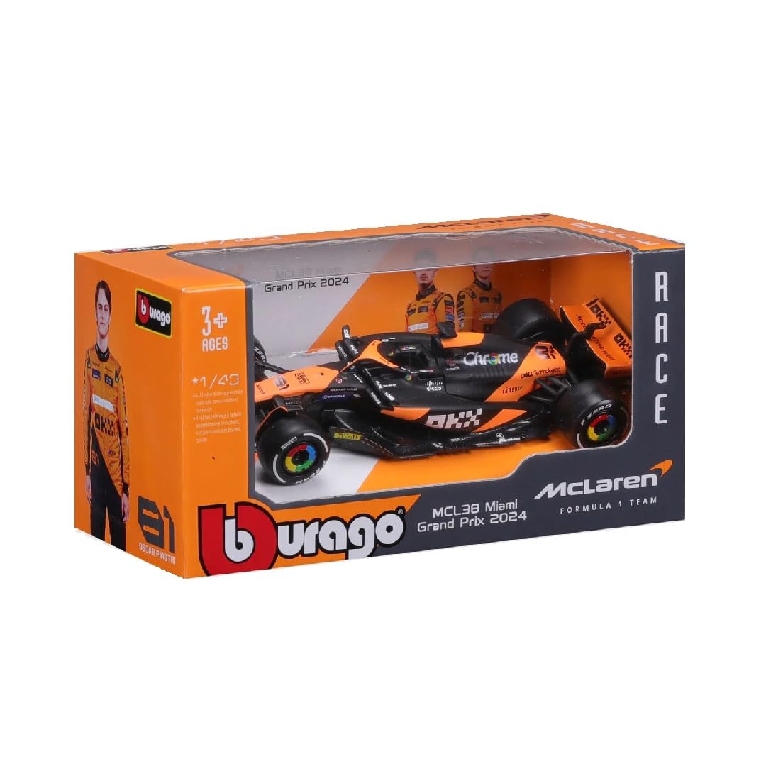 Bburago McLaren MCL38 F1 Car (2024) - Piastri | 1:43 Scale Diecast Replica 1