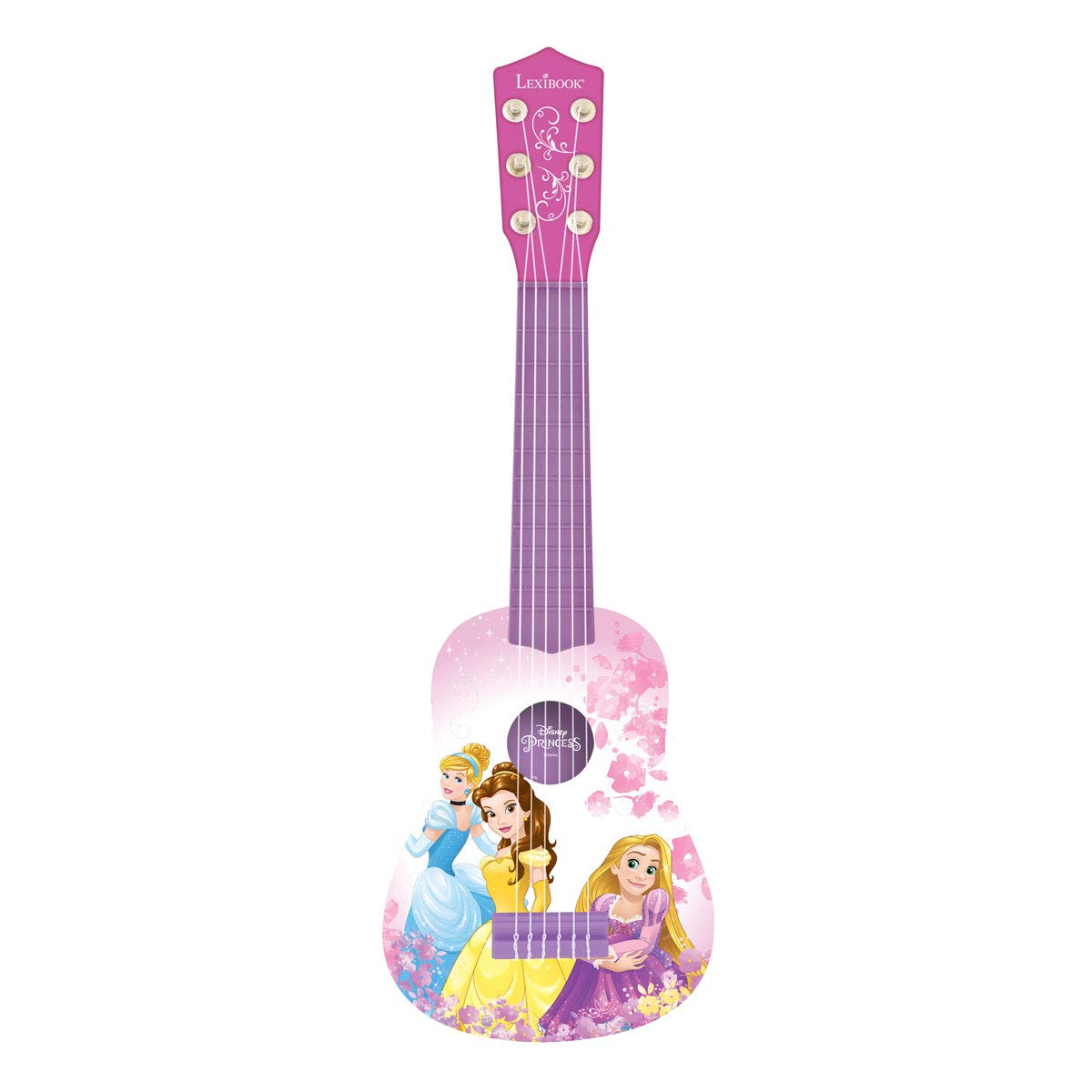 Lexibook Disney Princess Rapunzel My First Guitar 6 Nylon Strings 53 cm with Learning Guide Pink Purple K200DP 1