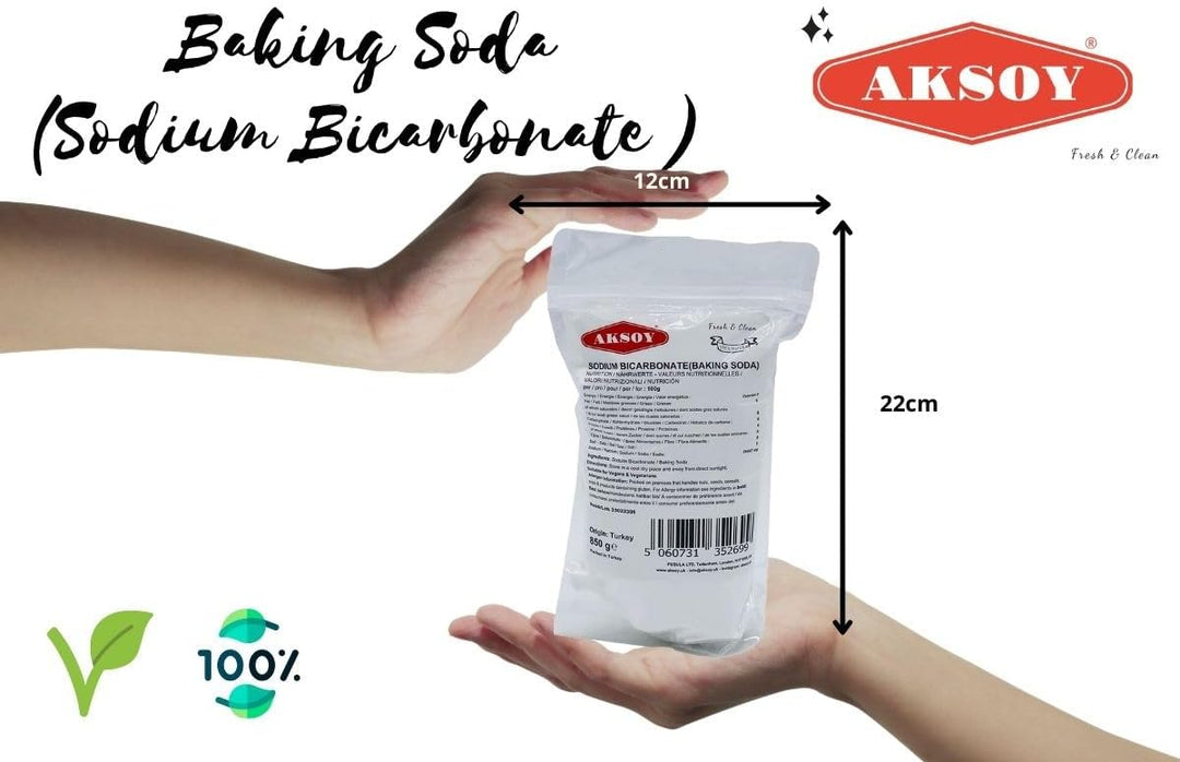 Aksoy - Pure Baking Soda 850g | Sodium Bicarbonate Powder for Baking, Cleaning & Home Uses