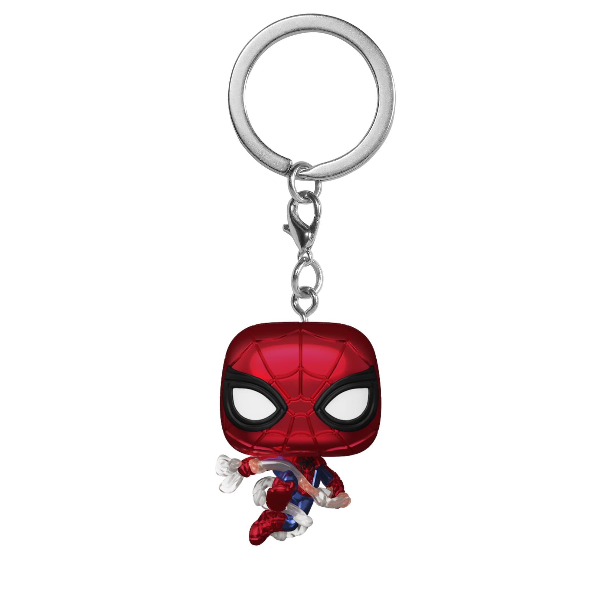 Funko Pop! Keychain - Marvel Spider-Man Day Spider-Man Metallic Vinyl Figure 4.63-in