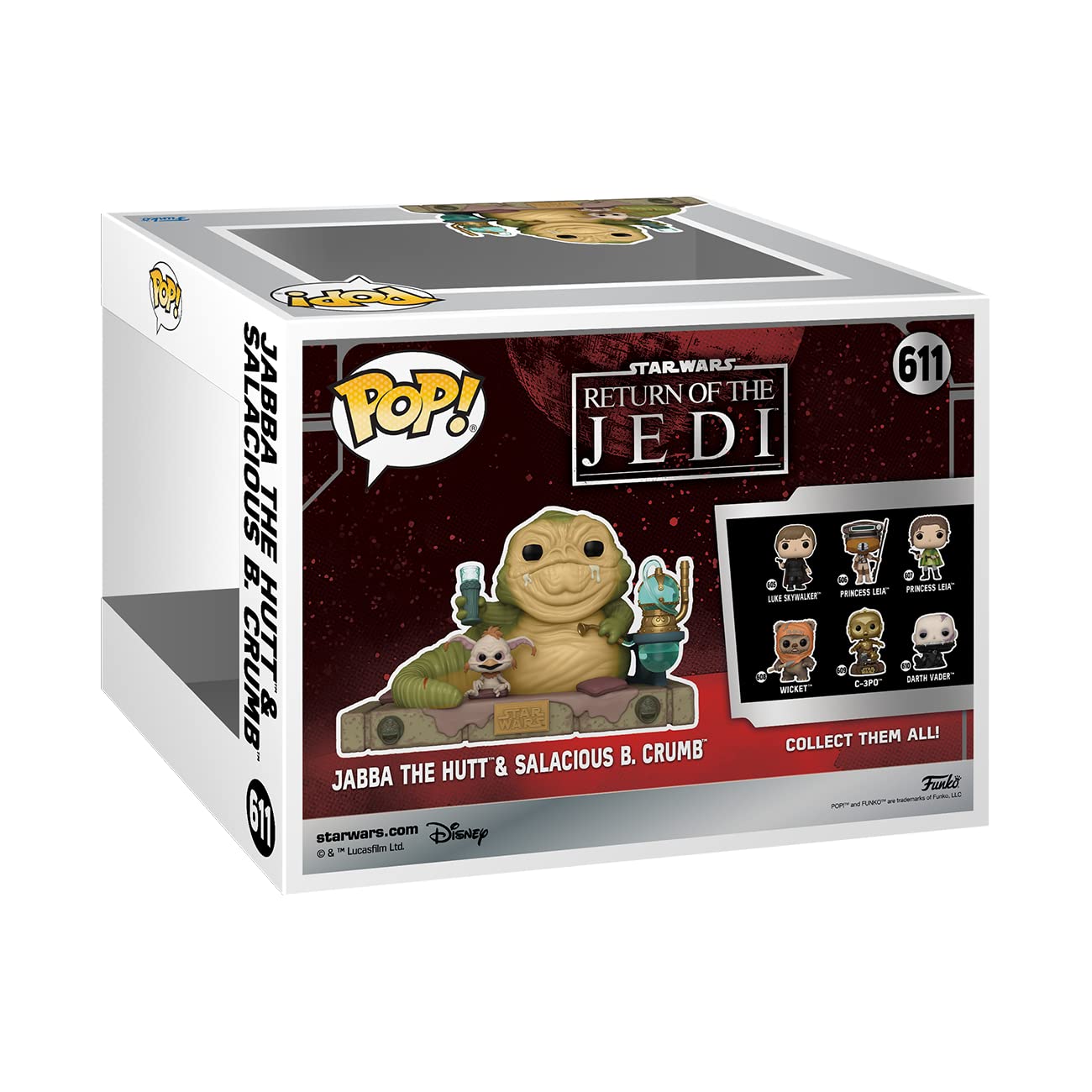 Funko Pop! Star Wars Jabba The Hutt & Salacious B. Crumb Vinyl Figure Set (Model 70742) 3