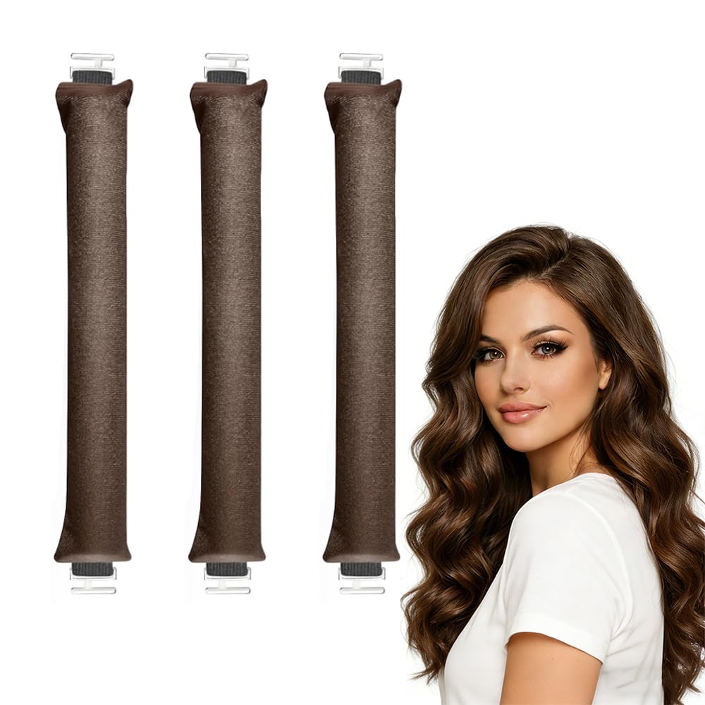 Admygo Satin Heatless Curling Rod Headband Set - 3PCS for Overnight Natural Waves 1